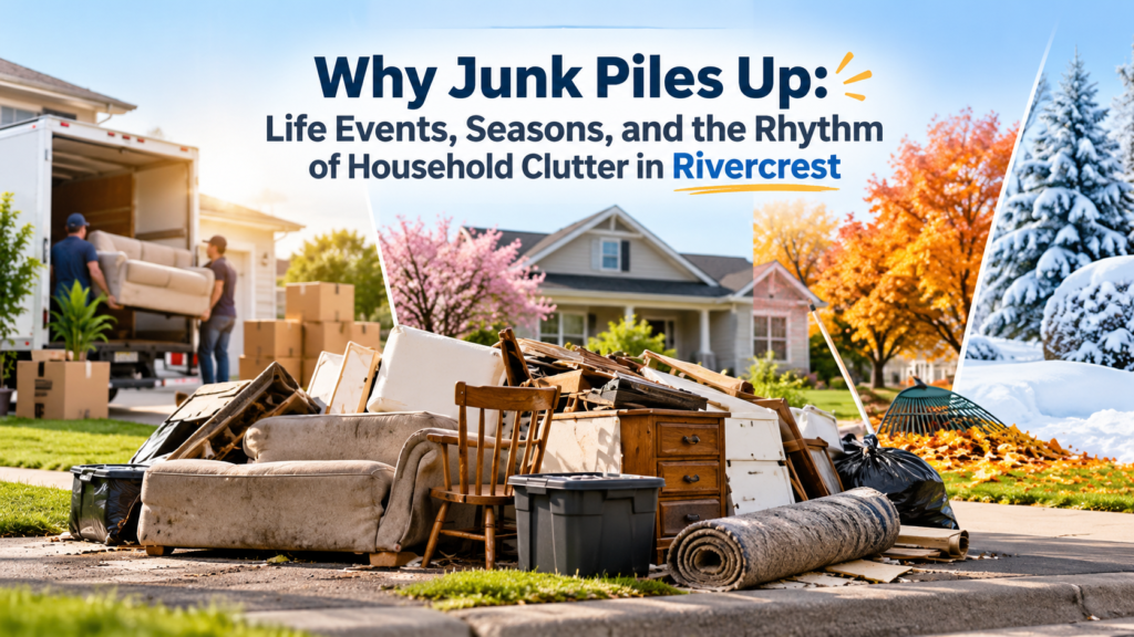 Why Junk Piles Up: Life Events, Seasons, and the Rhythm of Household Clutter in Rivercrest